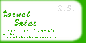 kornel salat business card